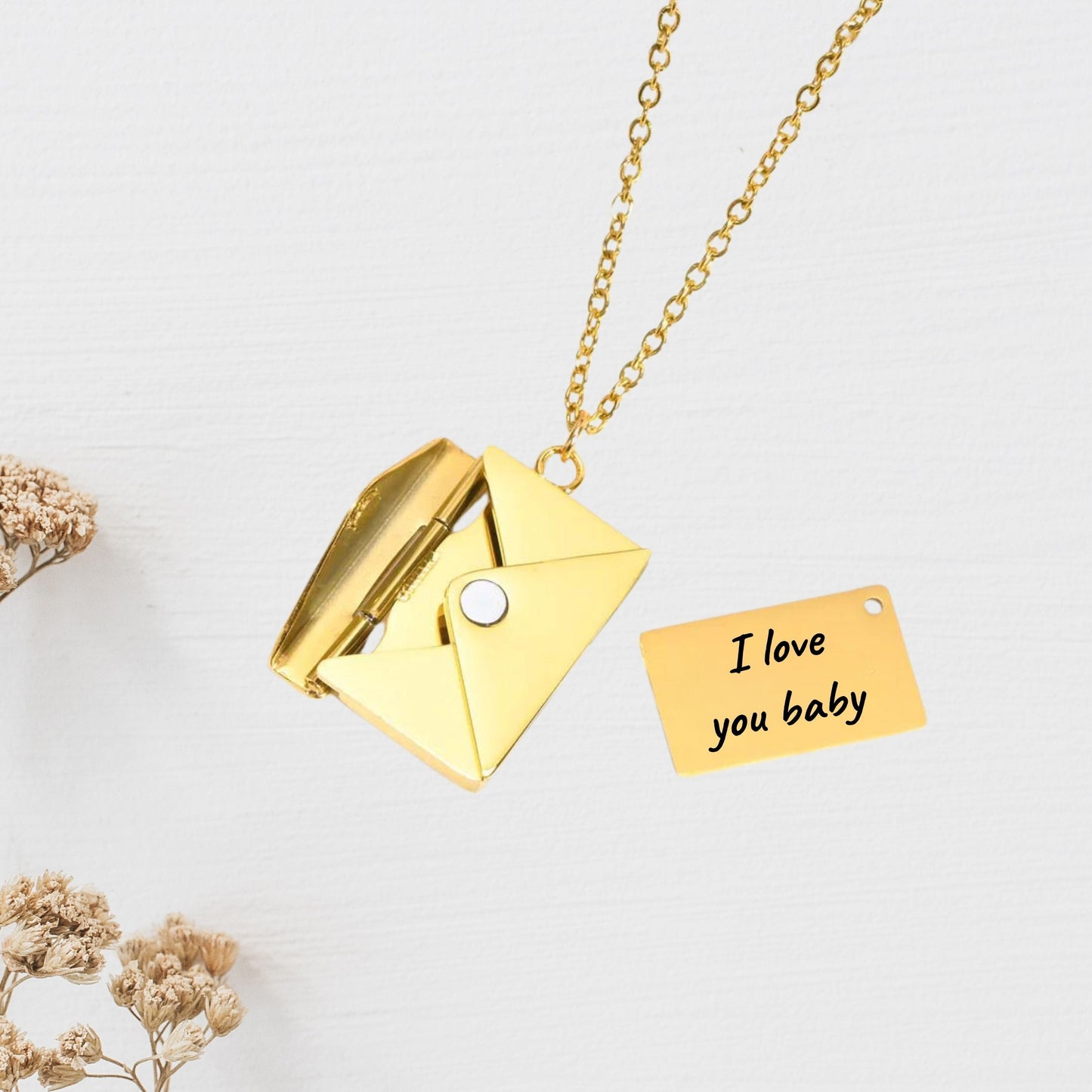 Personalized Envelope Necklace