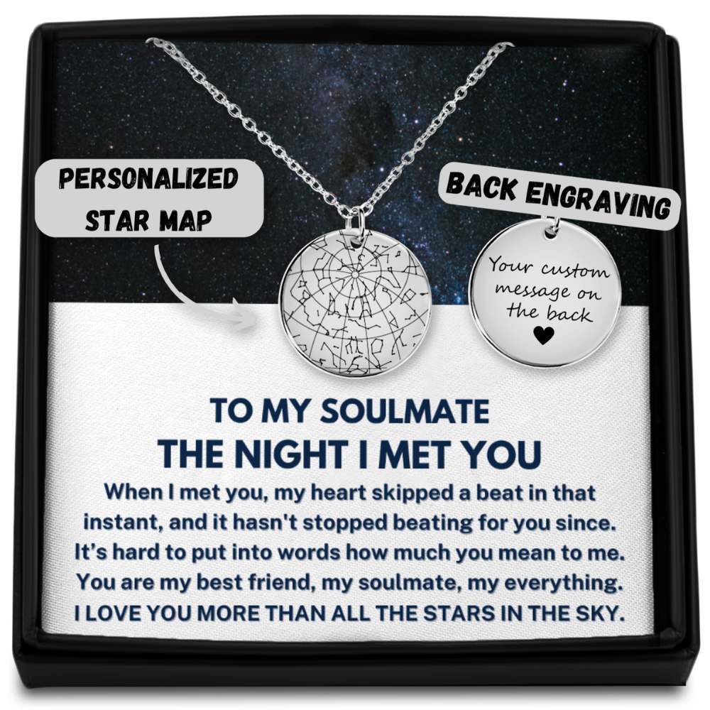 To My Soulmate Custom Star Map Necklace