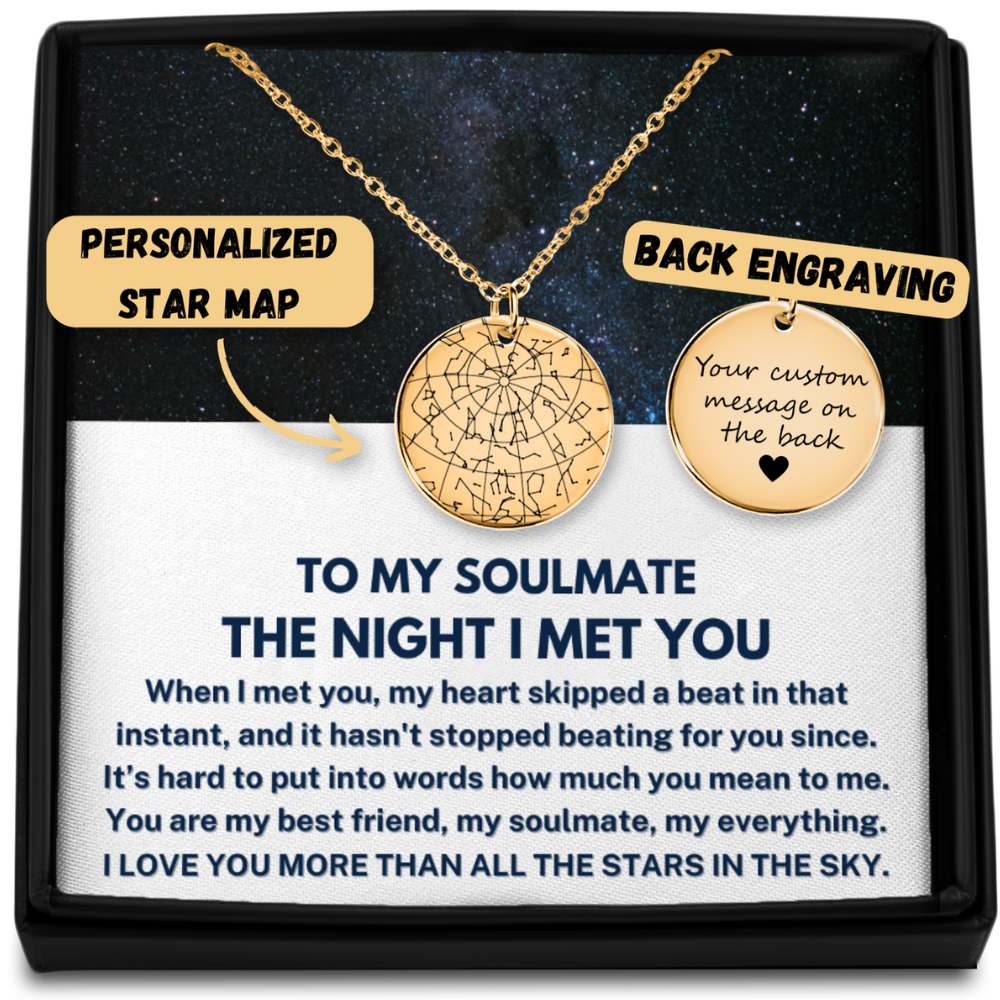 To My Soulmate Custom Star Map Necklace