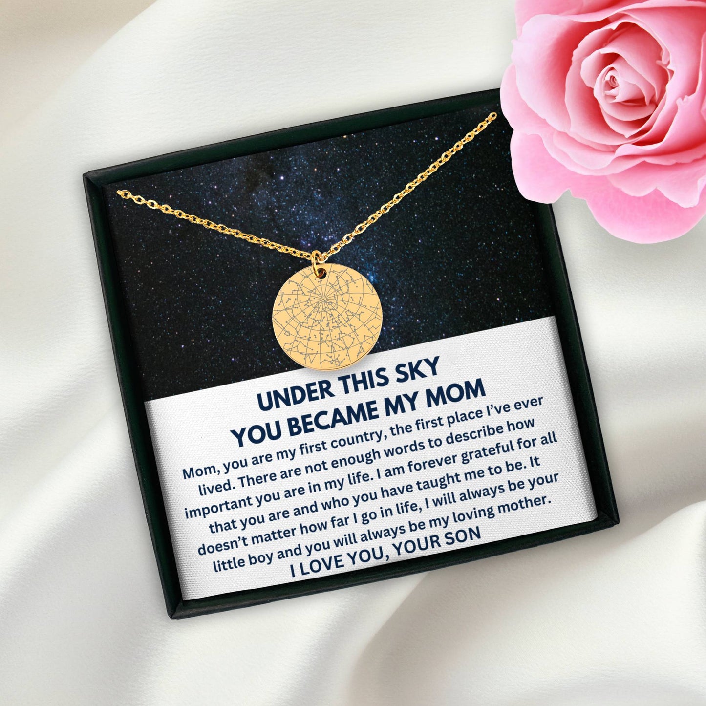 To My Mom Custom Star Map Necklace