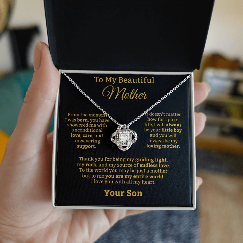 To My Mom from Son Necklace- Guiding Light