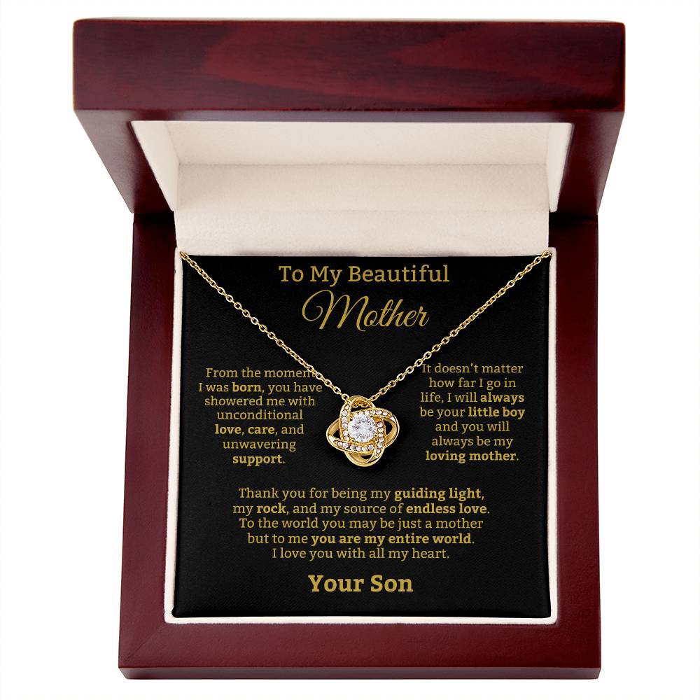 To My Mom from Son Necklace- Guiding Light